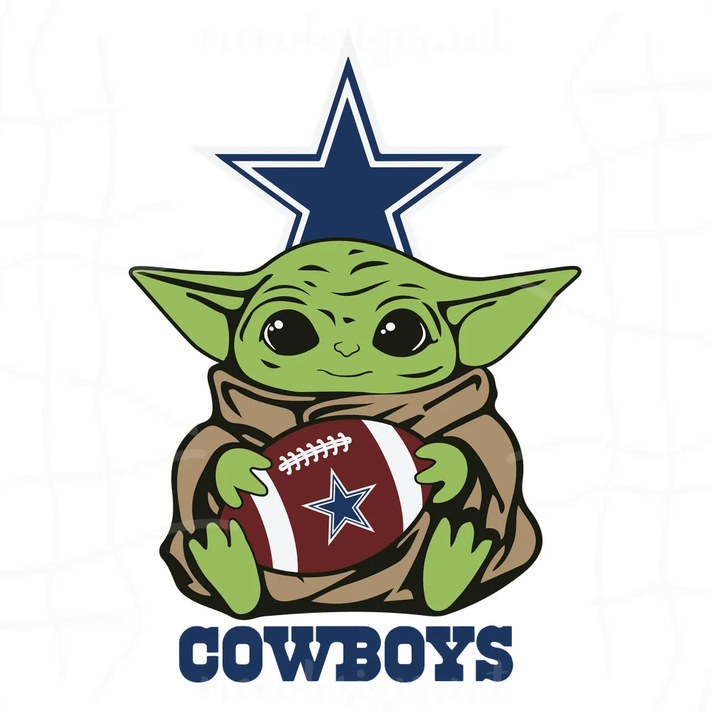 Baby Yoda Star Wars, Dallas Cowboys Svg, NFL Svg, Football Svg,