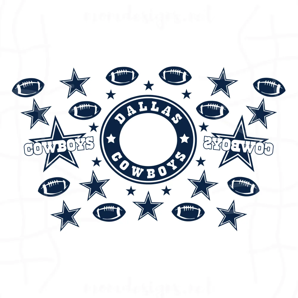 Dallas Cowboys Starbucks Wrap Svg, SporSVG, Football SVG, Ball SVG,