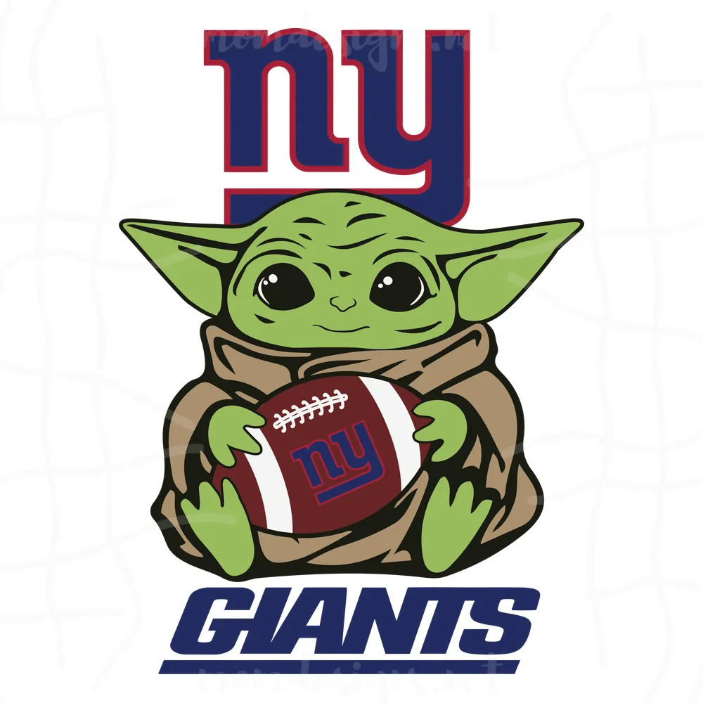 Baby Yoda Star Wars, New York Giants Svg, NFL Svg, Football Svg,
