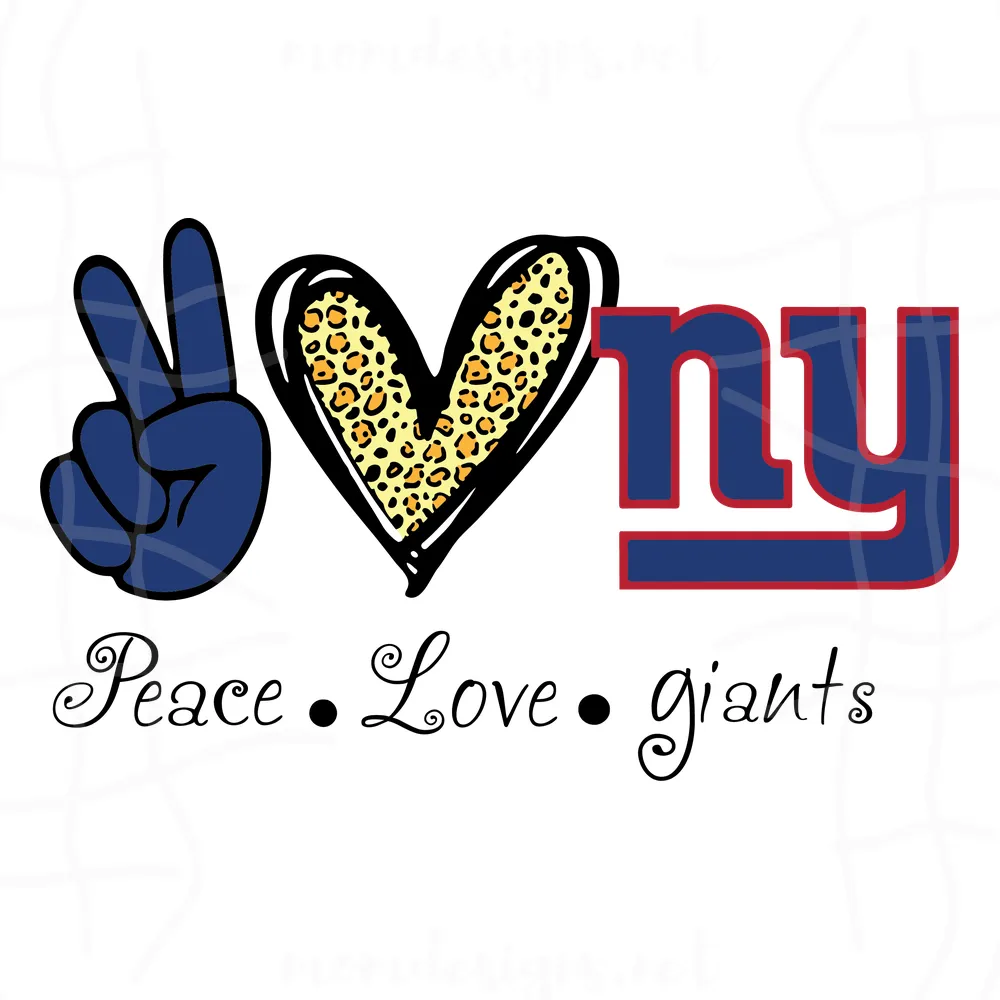 Peace Love New York Giants Svg, New York Giants Svg, Giants Svg, Nfl Svg