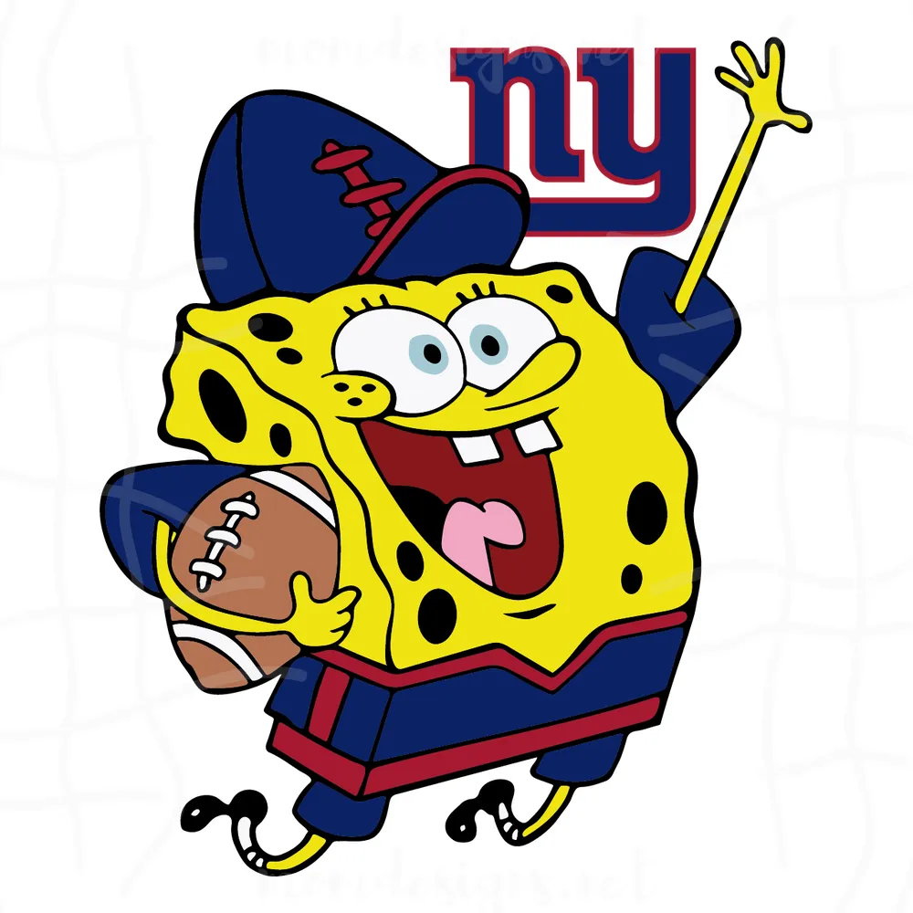 New York Giants Football Spongebob Svg, Sport Svg, New York Giants, Giants Svg, NY Giant Svg, Super Bowl Svg, Football Teams Svg