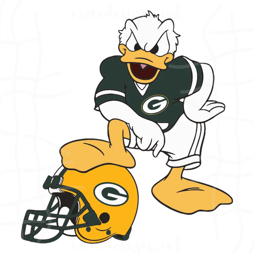 Donald Duck Green Bay Packers Svg, Sport Svg, Green Bay Packers Football Team Svg, Green Bay Packers Svg, Green Bay Packers Fans Svg, Donald Duck Svg