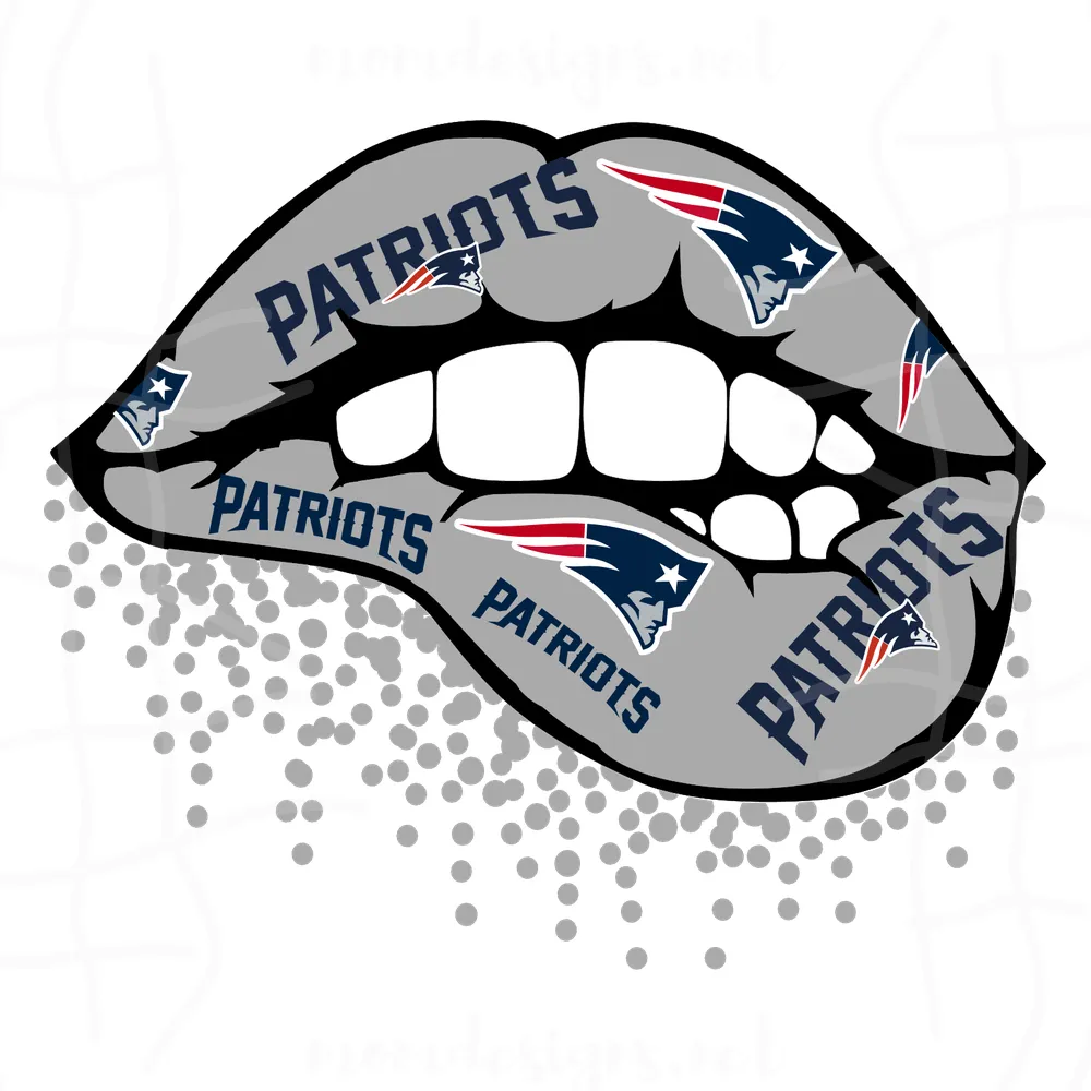 New England Patriots lips SVG,SVG Files For Silhouette, Files For Cricut, SVG, DXF, EPS, PNG Instant Download