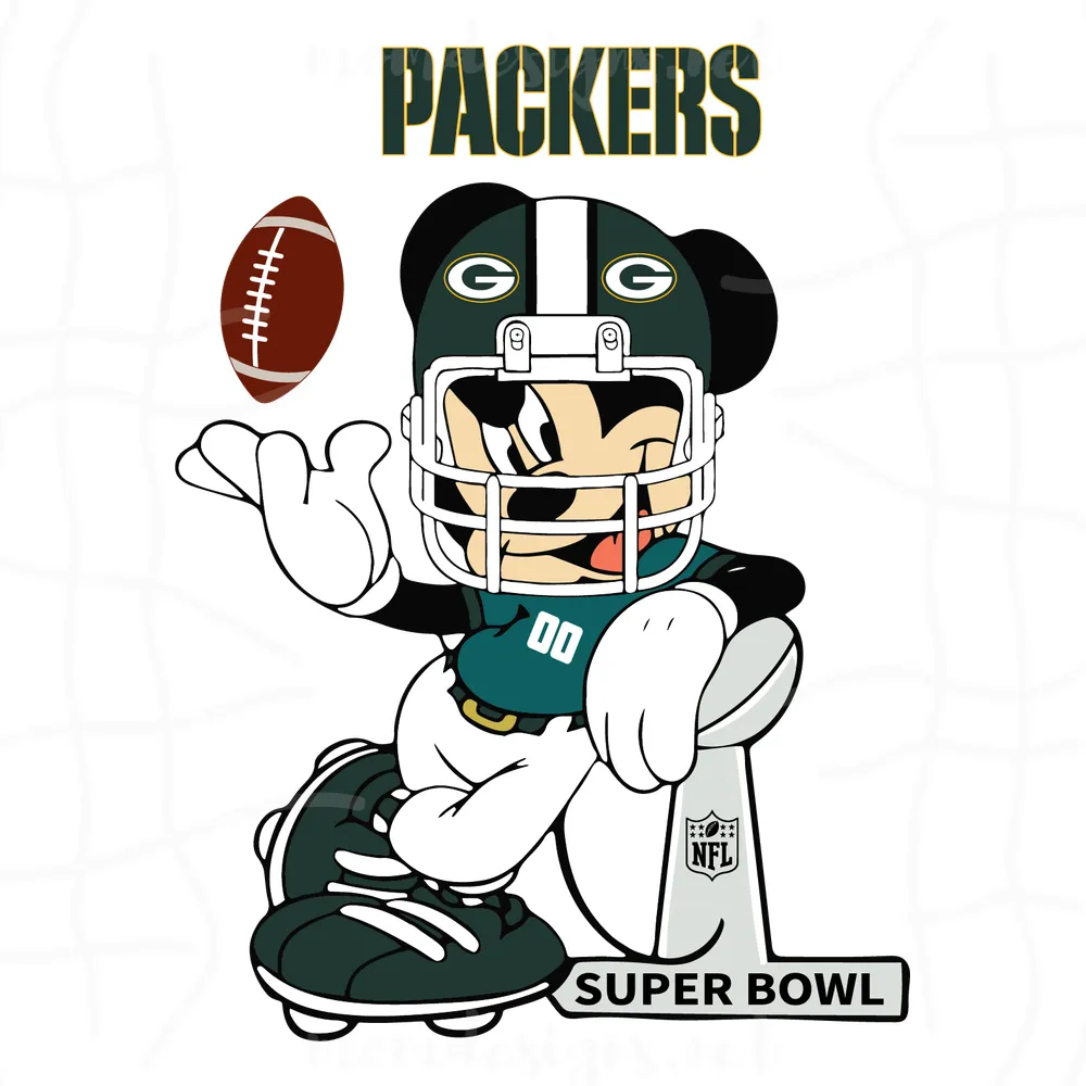 Mickey Mouse Green Bay Packers Svg, Sport Svg, Green Bay Svg, Packers NFL Svg, Super Bowl Svg, Green Bay Football, Green Bay Fan, Packers Fan, NFL Teams, NFL Teams Logo, Football Teams Svg, Sport Teams