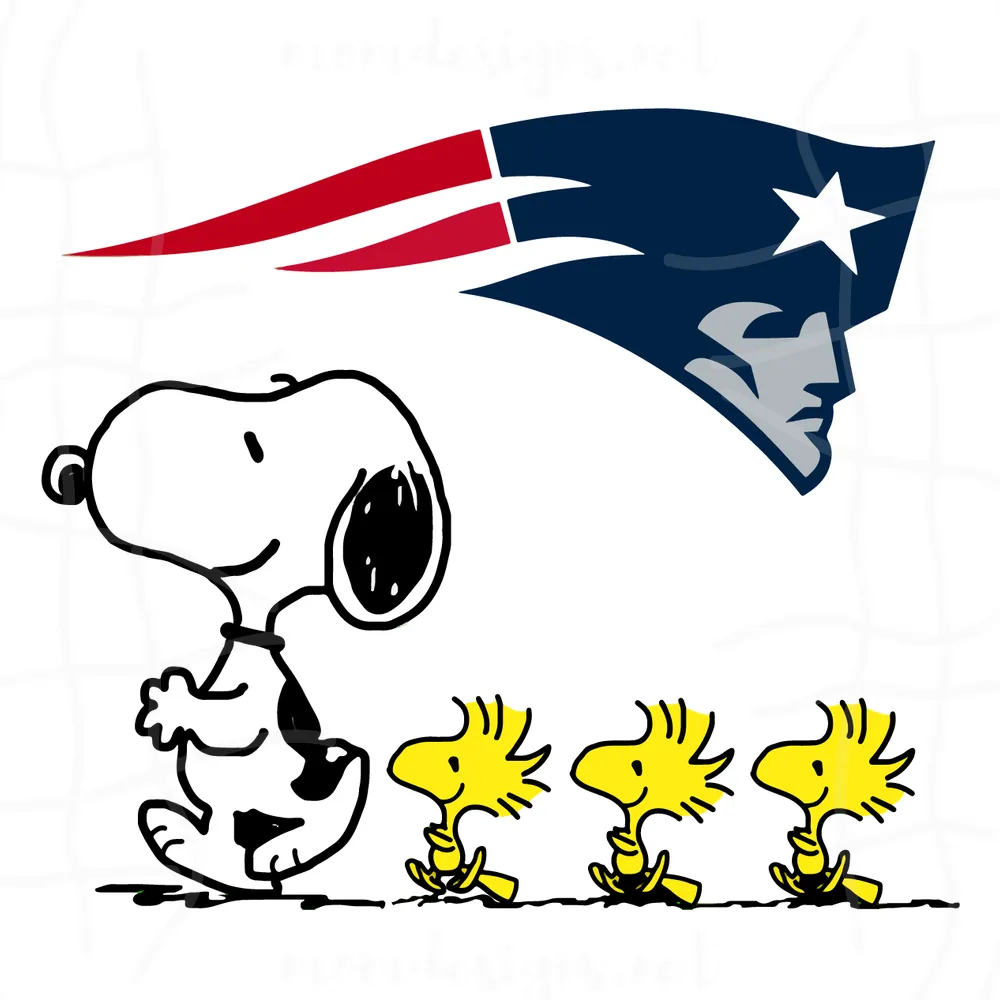 New England Patriots Snoopy Woodstock Svg, New England Patriots Svg