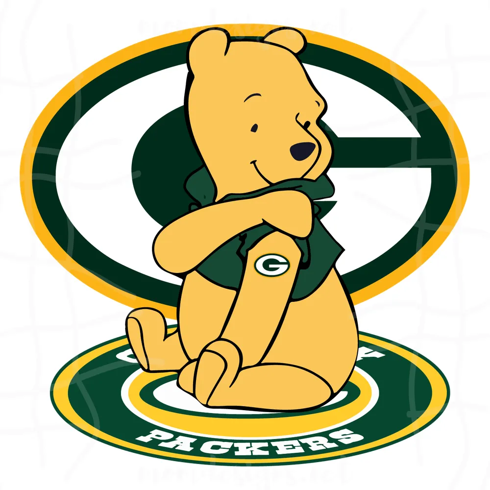 Winnie The Pooh Green Bay Packers Svg NFL Svg