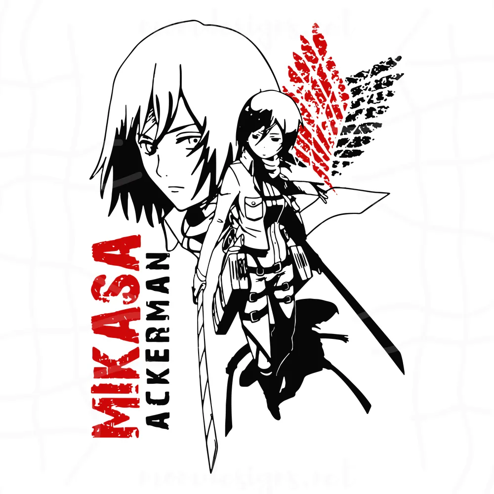 Mikasa Ackerman Svg, Attack On Titan Svg, Mikasa Anime Svg, Anime Svg