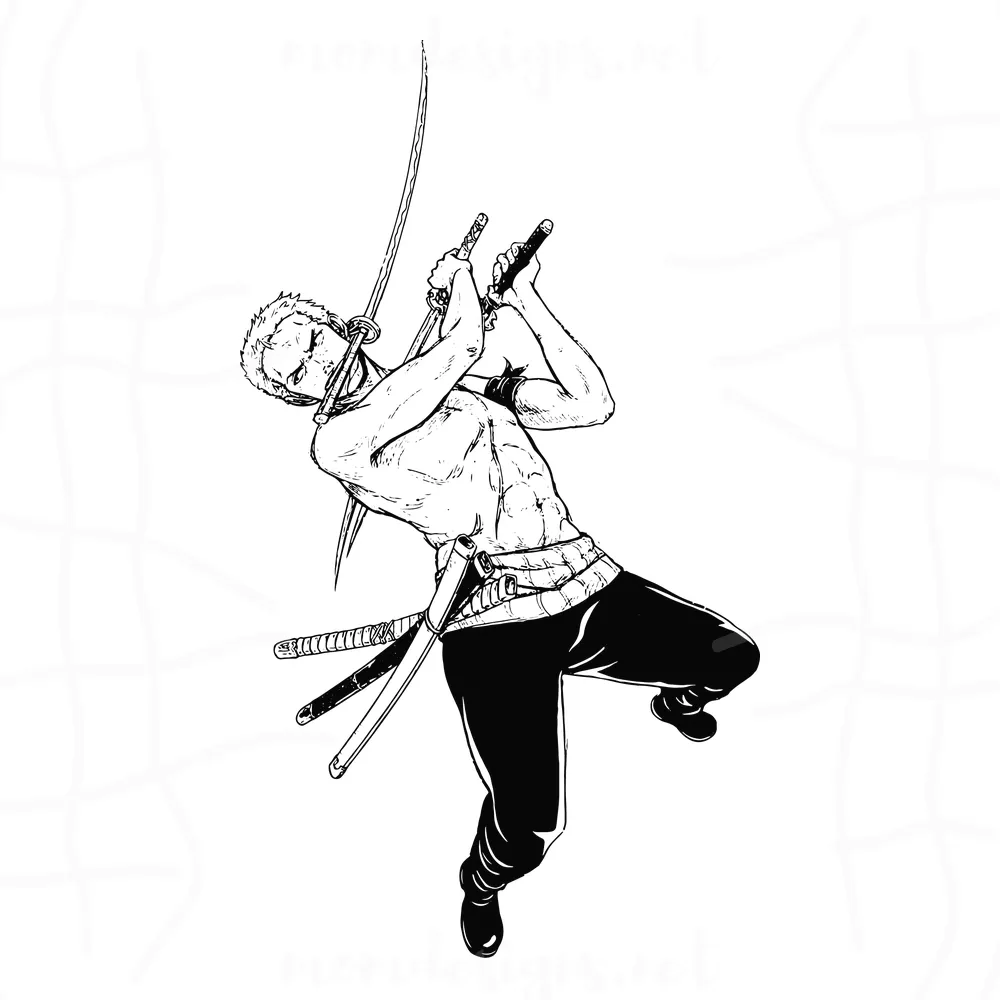 Zoro Svg, One Piece Svg, Luffy One Piece Svg, Luffy Svg, One Piece Anime Svg