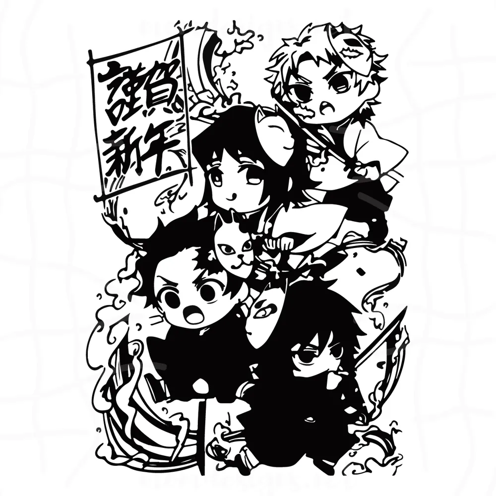 Tanjiro Kamado Svg, Demon Slayer Masks Svg, Kimetsu No Yaiba Characters Svg
