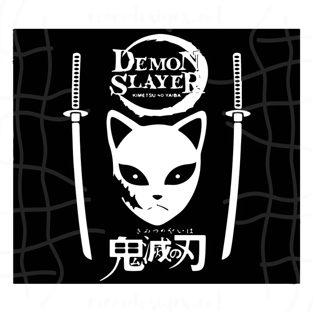 Demon Slayer Mask Sword Logo Svg