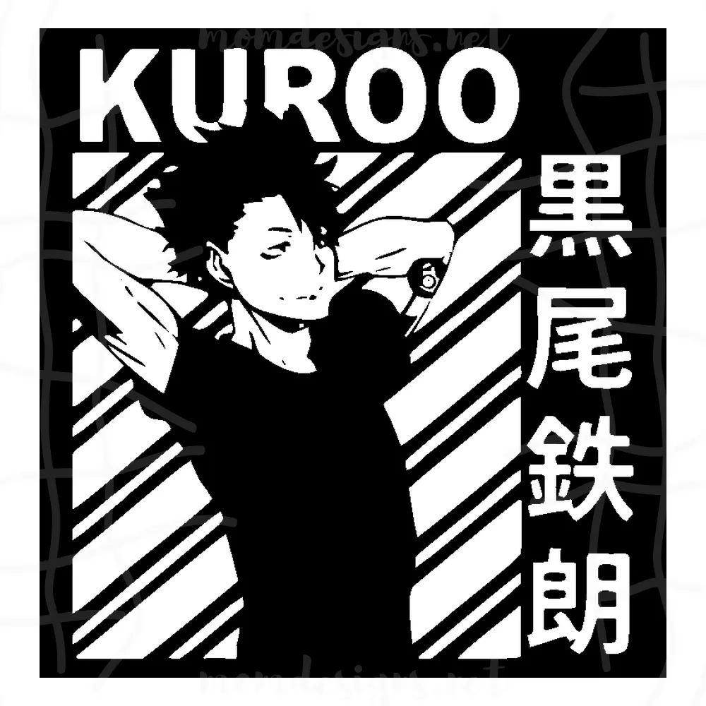 Kuroo Tetsurou Haikyuu Japanese Anime, Svg Png Dxf Eps Cricut