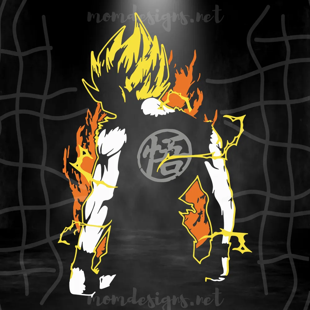 Super Goku Svg, Dragon Ball Z Svg, Super Saiyan Svg, Son Goku Svg, Svg Png Dxf Eps Ai Instant Download