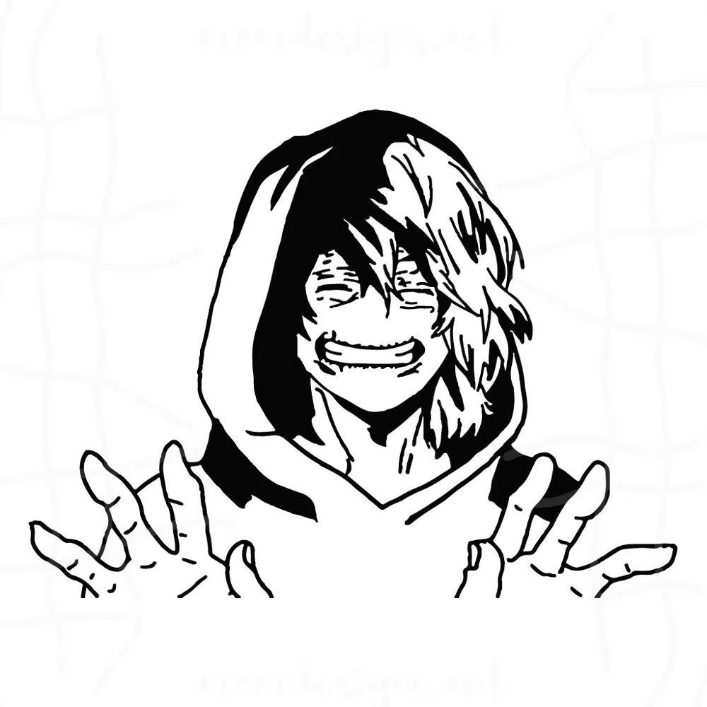 Shigaraki Tomura Svg, Smiling Shigaraki Svg, My Hero Academia Svg, Boku No Hero Academia Svg