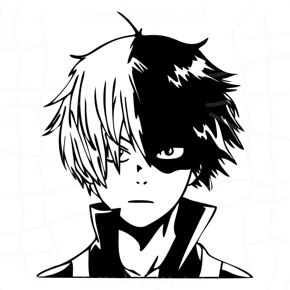 Shoto Todoroki Svg, My Hero Academia Svg, Hero Svg, Bnha Svg, Anime Svg