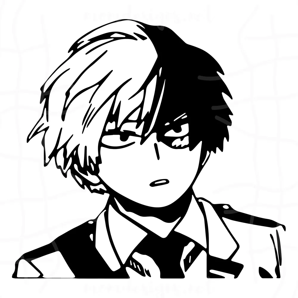 Shoto Todoroki Svg, Class 1-A Student Svg, My Hero Academia Svg, Todoroki Hero Svg