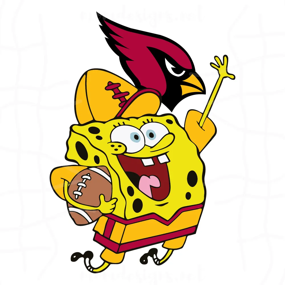 Arizona Cardinals Football Spongebob Svg, Sport Svg, Arizona Cardinals Svg, Cardinals Football Team, Cardinals Svg, Arizona Svg, Super Bowl Svg