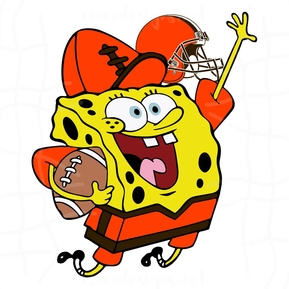 Cleveland Browns Football Spongebob Svg, Sport Svg, Cleveland Svg, Browns Football Team, Browns Svg, Cleveland Browns Svg, Super Bowl Svg