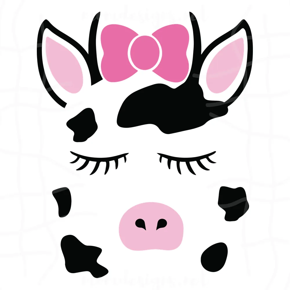 Cow Face Svg, Cow Head Svg, Cow Face Dxf, Cow Face Clipart, Cute Cow