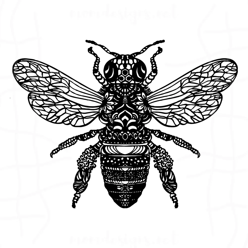 Bee Mandala Svg, Bee Svg Files, Bee Decal, Bee Shirt Designs