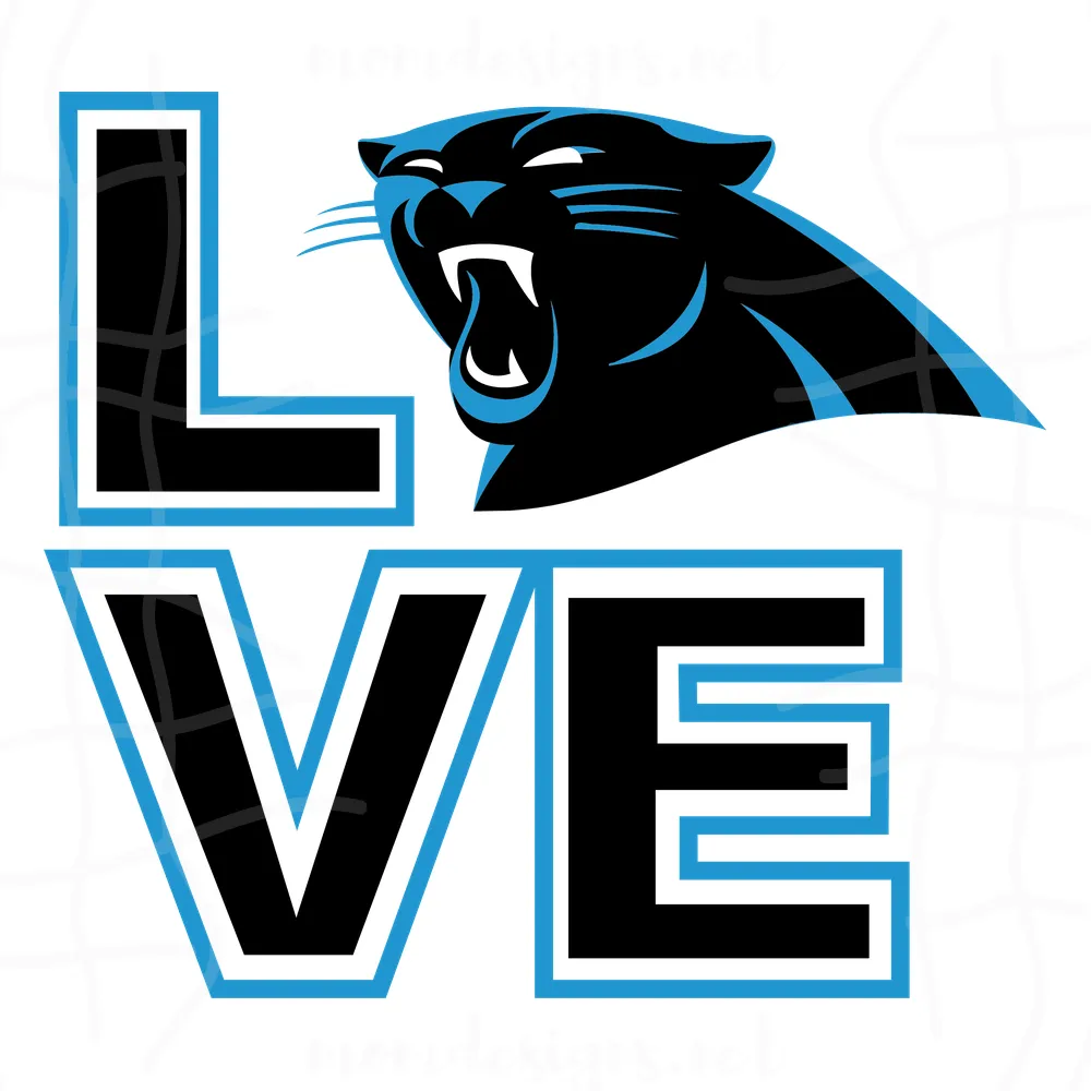 love Carolina Panthers svg