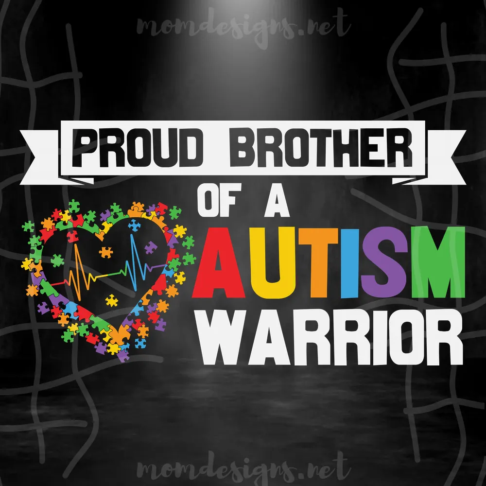 Proud Brother Of A Warrior Svg, Autism Puzzle Svg, Autism Awareness Svg