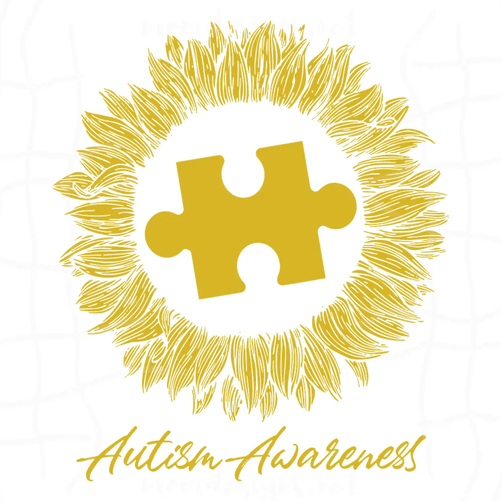 Sunflower Autism Awareness Svg, Autism Svg,  Autism Awareness Svg, Awareness Svg, Autism Sunflower Svg, Sunflower Svg, Autism Puzzle Svg, Puzzle Svg, Autism Shirt