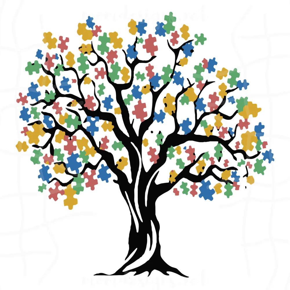 Tree Of Life Autism Awareness Month Svg, Autism Awareness Svg, Autism Day Svg