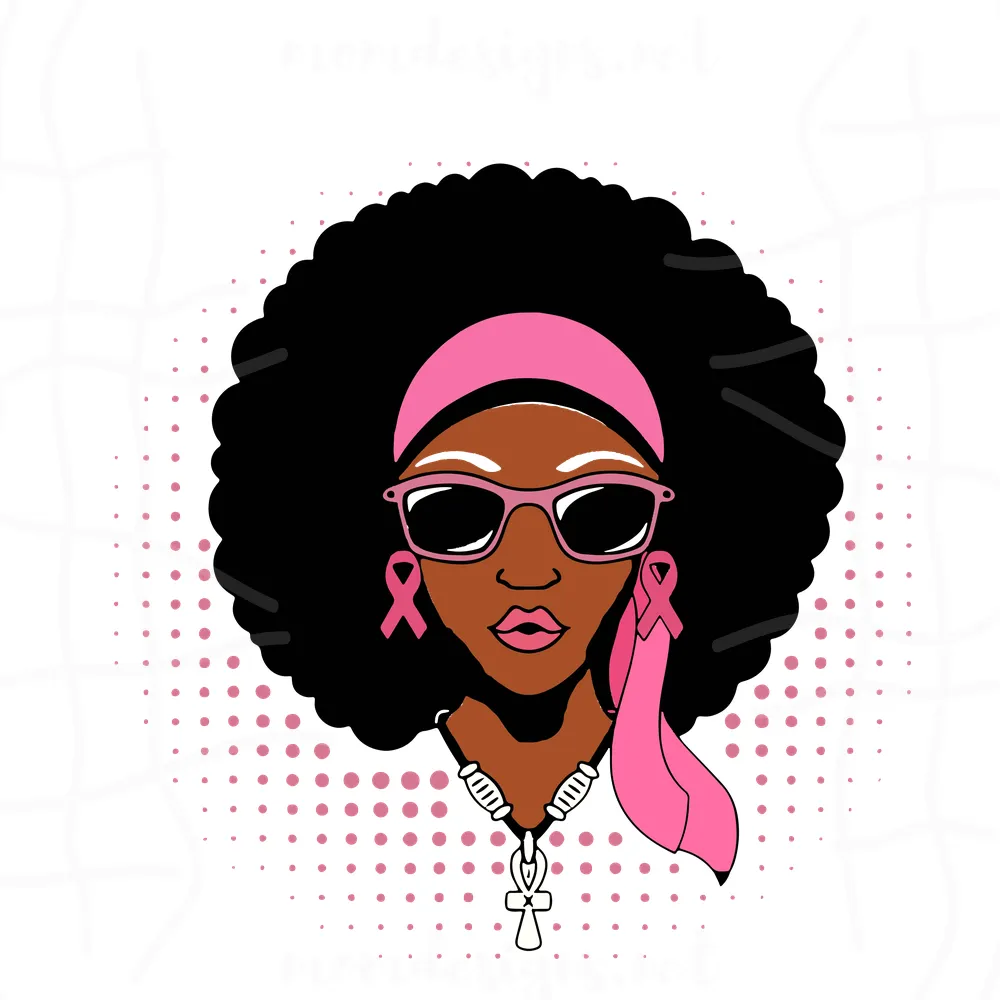 Fight breast cancer awareness svg, Breast Cancer SVG, Pink ribbon svg, Survivor svg, Breast cancer black girl svg, Black girl svg, Black woman svg, sexy black woman svg