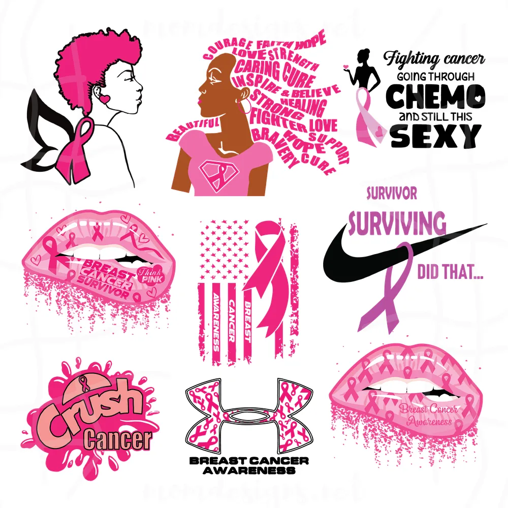 Breast Cancer bundle SVG, Breast Cancer svg, Cancer Awareness SVG, Cancer SVG, Cancer Ribbon Svg, Cancer Survivor Svg, Fight Cancer Svg, Cancer Quote Svg