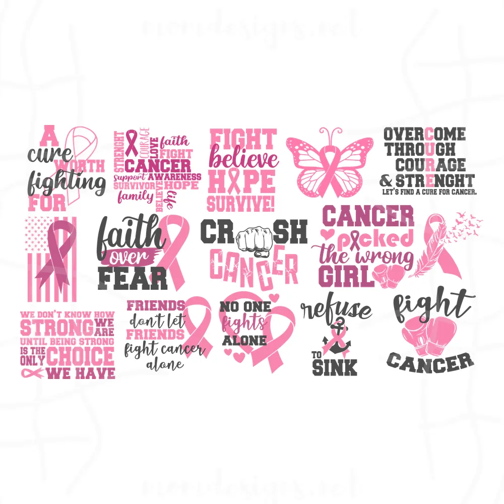 Breast cancer bundle svg, Breast Cancer SVG, Cancer SVG, Cancer Awareness svg, Cancer Survivor Svg, Awareness svg, Fight Cancer Svg, Cancer Quote Svg,