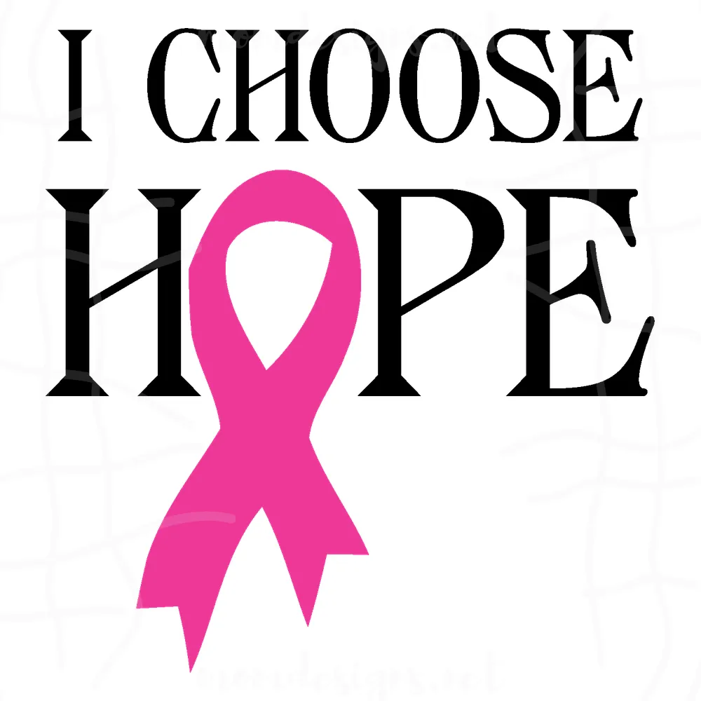 I Choose Hope Breast Cancer svg, Breast Cancer svg, Hope Svg, Cancer Awareness Svg, Cancer Ribbon Svg, Hope Ribbon Svg, Pink Ribbon svg, Cancer svg