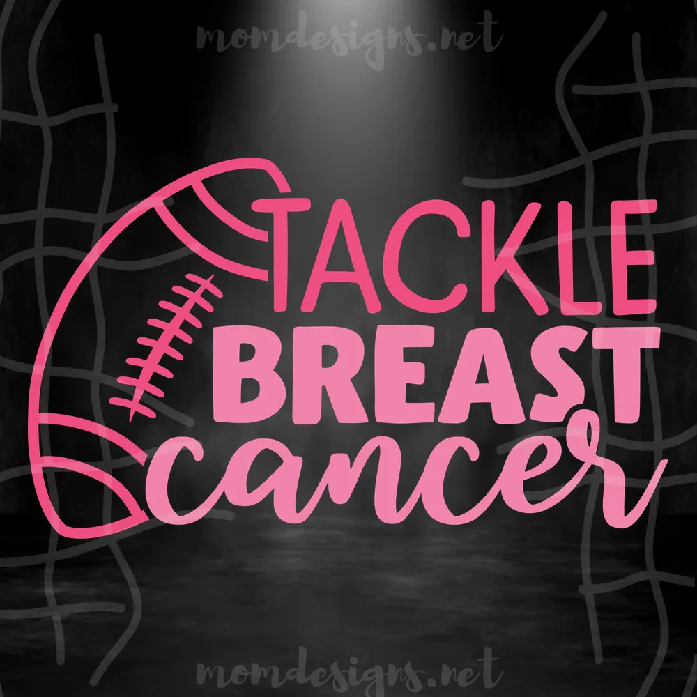 Tackle Breast Cancer Svg, Cancer Awareness Svg, Football Svg, Fight Cancer Svg, Tackle Cancer Svg, Tackle Cancer svg, football sport cancer svg, Football Fundraiser svg