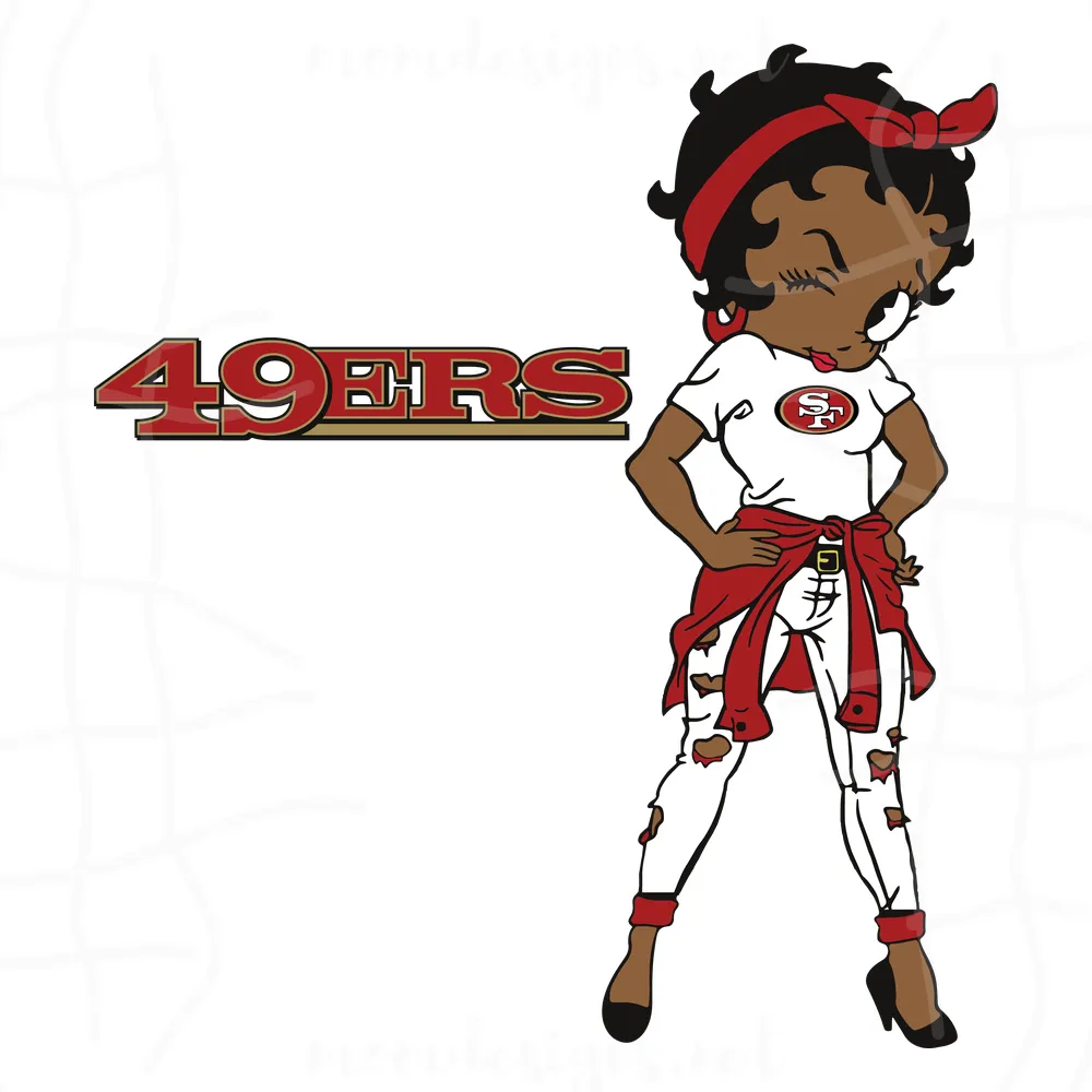 San Francisco 49ers Betty Boop Girl Svg, Sport Svg, 49ers Girl Svg, NFL Svg, American football team