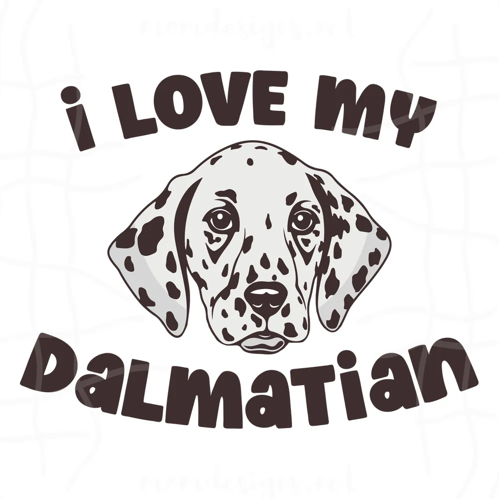 I Love My Dalmatian Svg, Dog Svg, Dalmatian Dog Svg, Love Dalmatian Svg