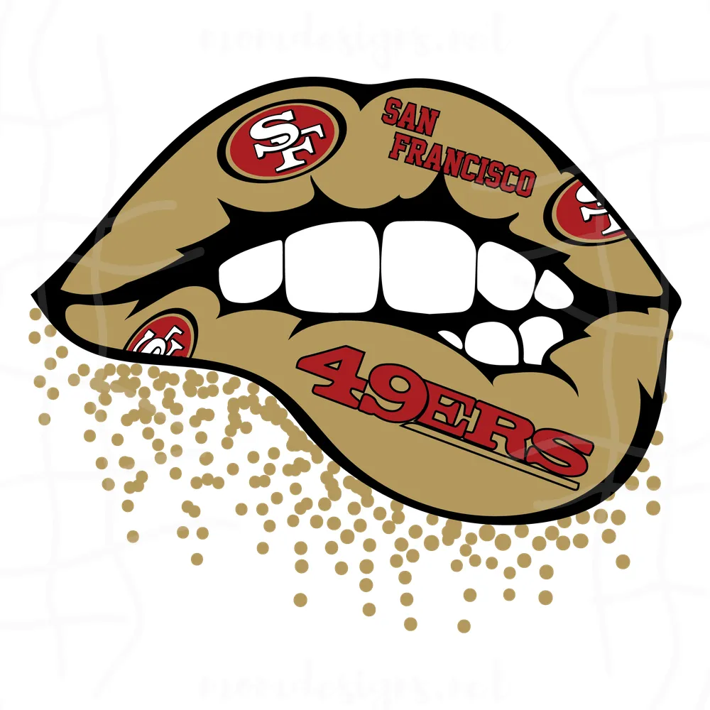 San Fansisco 49ers Inspired Lips Svg, Sport Svg, San Fansisco 49ers Svg, Sexy Lips Svg, San Fansisco 49ers Logo Svg, San Fansisco 49ers Fan Svg, San Fansisco 49ers Fan Gift Svg, Football Team Svg, Love San Fansisco 49ers Svg, NFL Team Svg