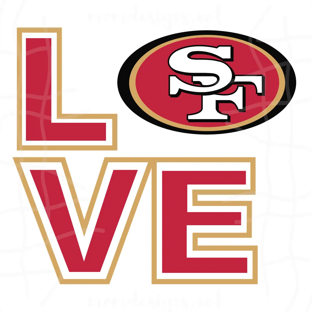 Love Sanfrancisco 49ers svg