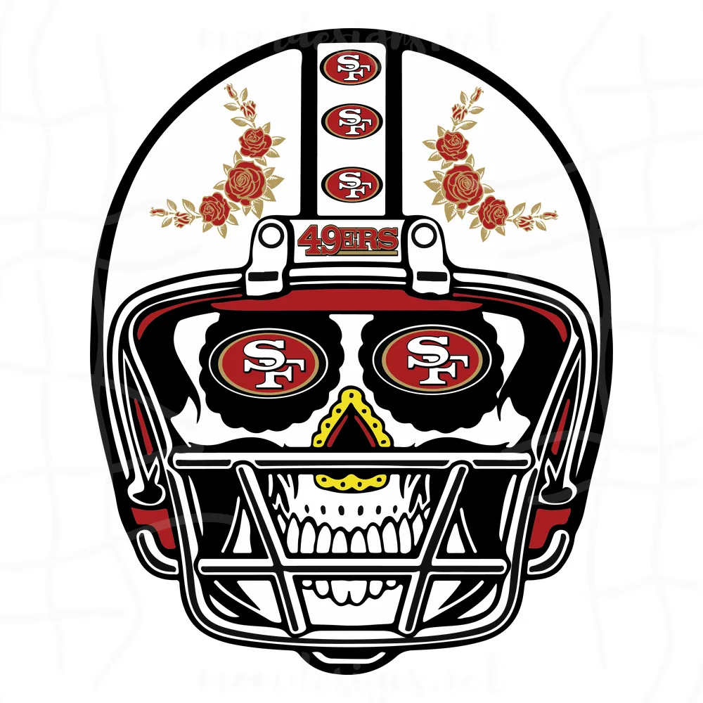 Sugar Skull 49ers Svg, Sport Svg, 49ers Svg, SF 49ers Svg, Super Bowl Svg, 49ers Fan, Football Svg, Football Teams Svg, NFL Svg, San Francisco 49ers Svg