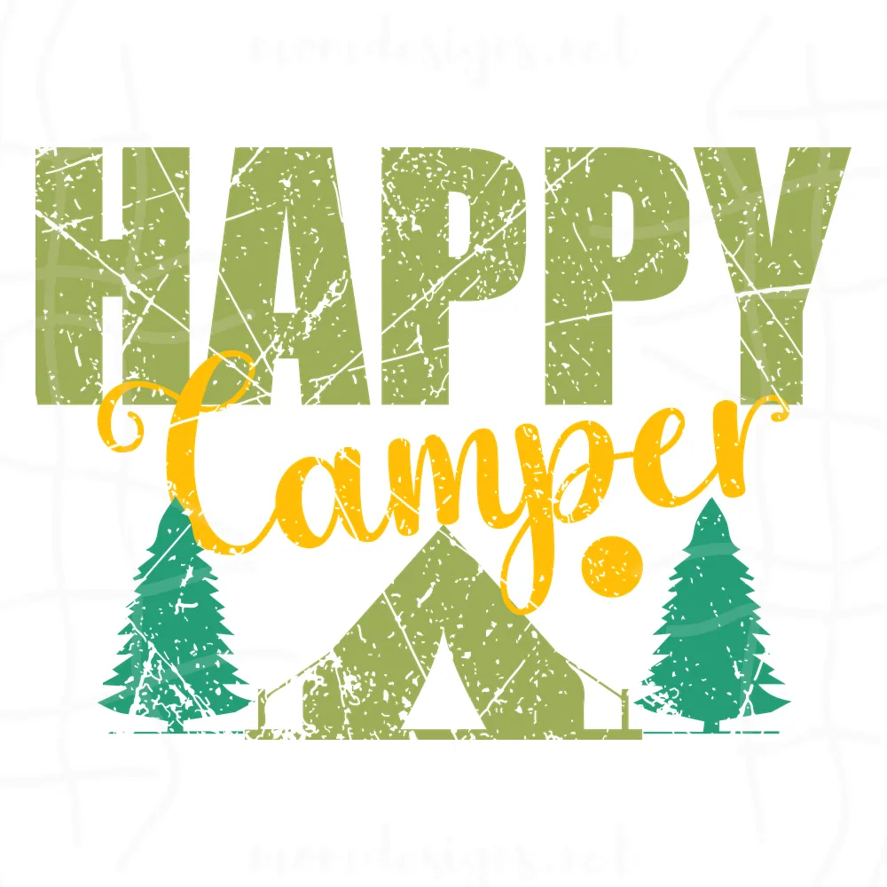 Happy Camper Svg, Camp Life Svg, Camping Trip Svg