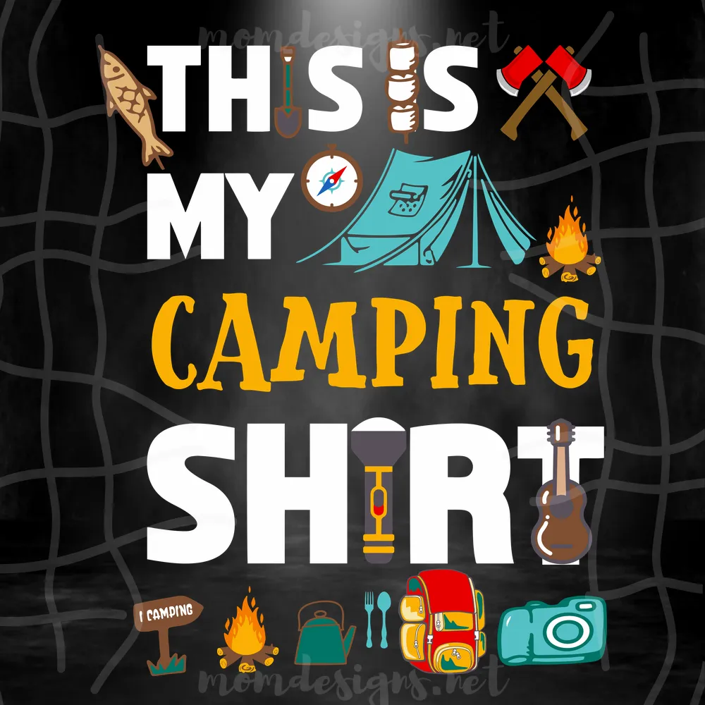This Is My Camping Shirt, Free Svg For Commercial Use
