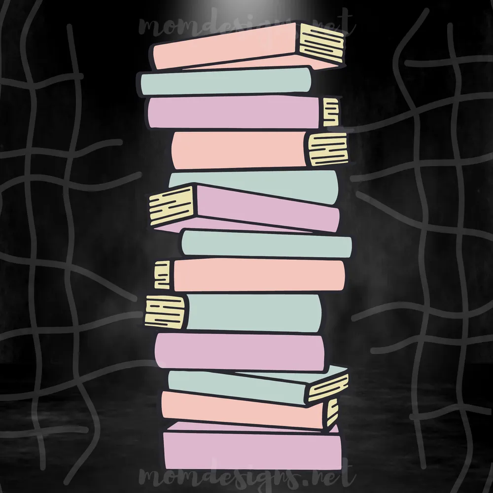 Book Stack Svg, Book Lover Svg, Books Svg, Stack Of Books Svg, Books Silhouette