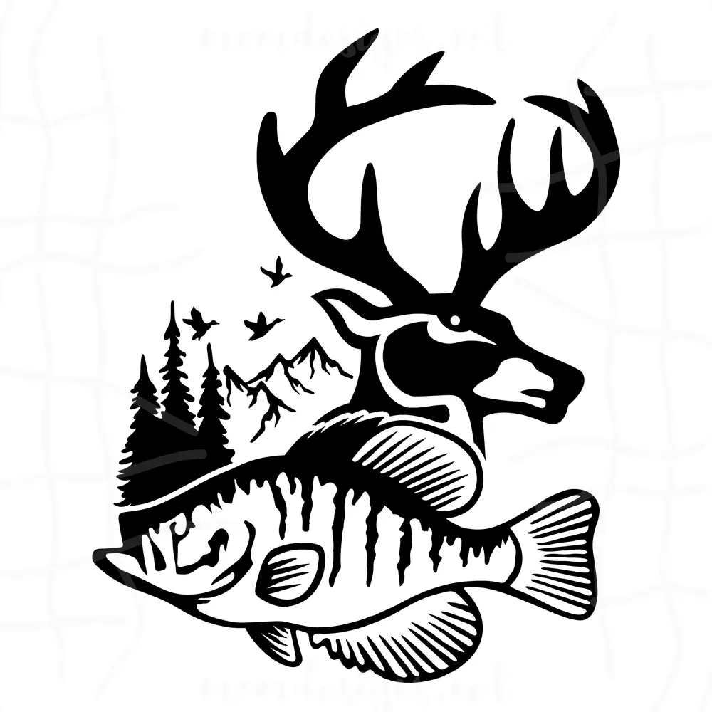 Funny Hunting and Fishing Season Silhouette SVG, Fishing Solves Silhouette SVG
