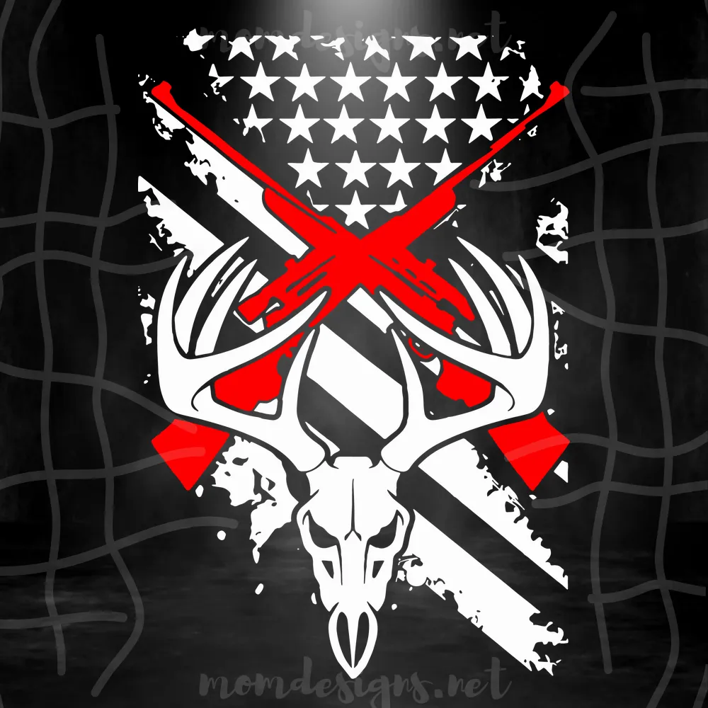 Deer Skull Svg, Deer Hunting Svg, Deer Hunter Svg, Us Deer Hunter Svg