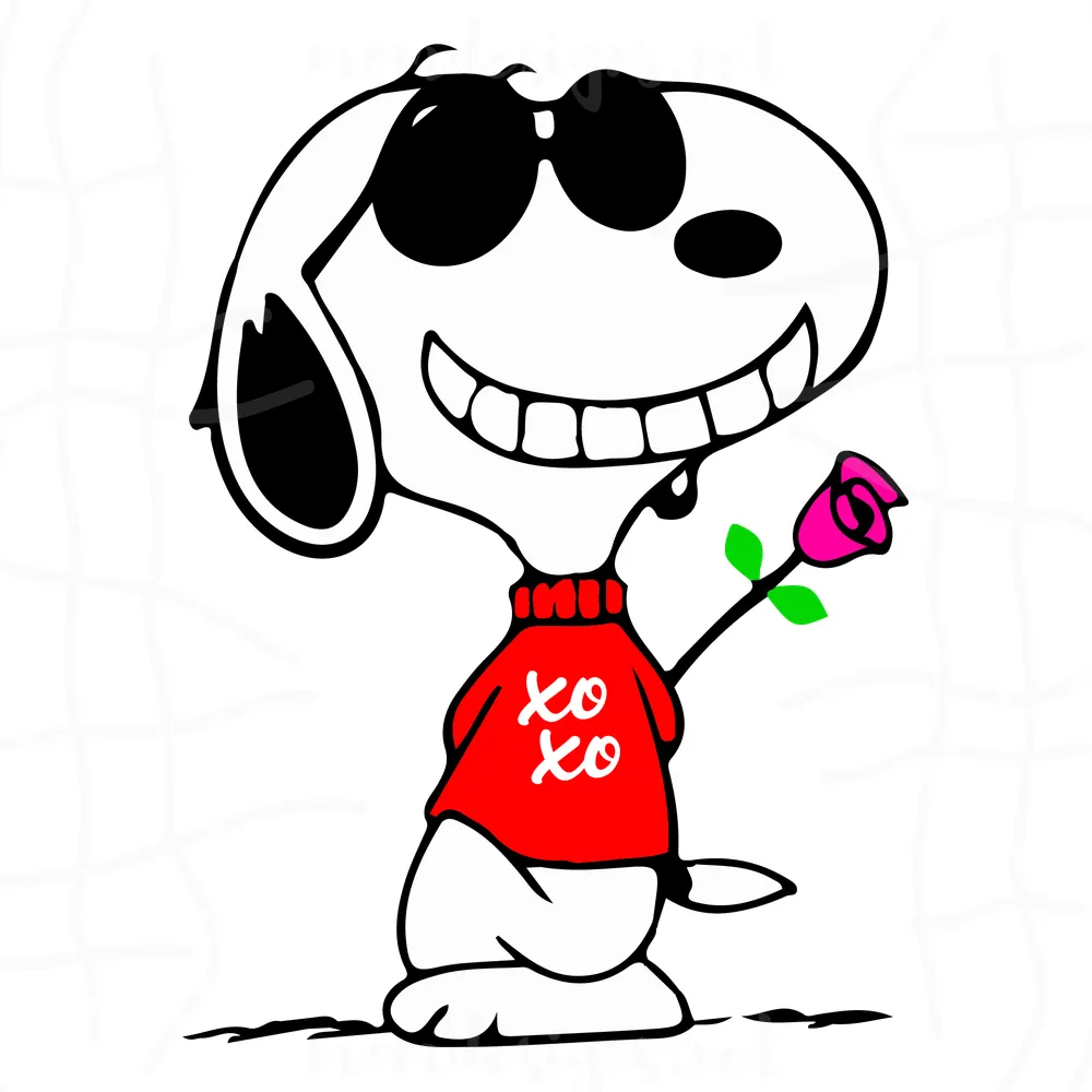 Snoopy Xoxo Svg, Peanuts Svg, Snoopy Characters Svg, Snoopy Cricut