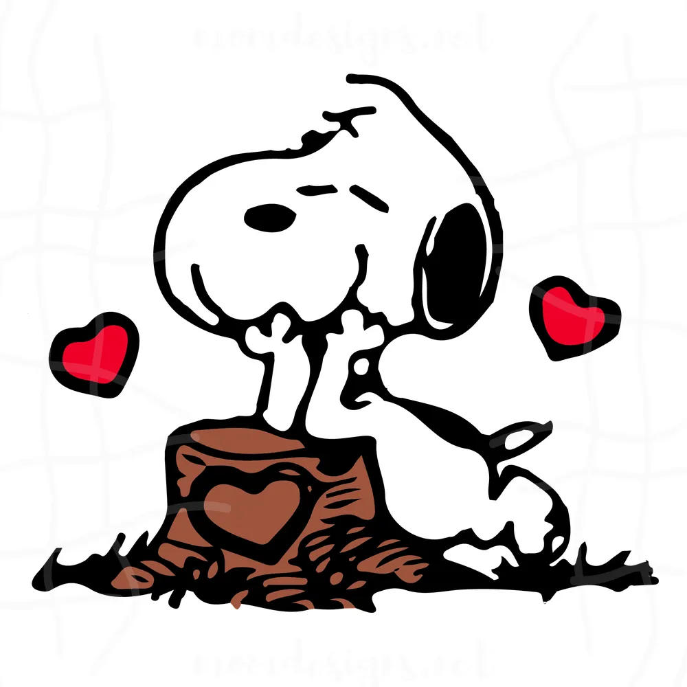 Snoopy Svg, Snoopy Valentine Svg, Cute Snoopy Svg, Snoopy Heart Svg