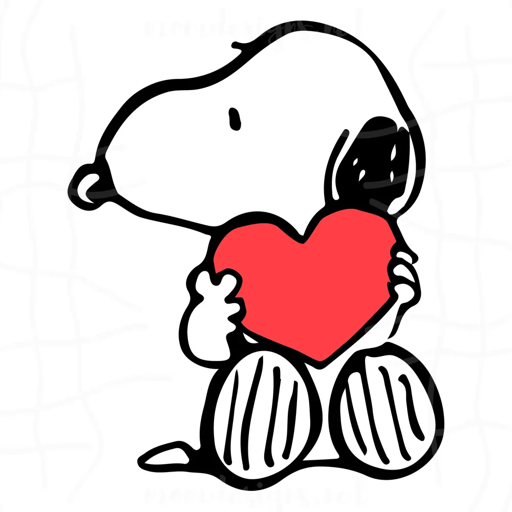 Snoopy Love Svg, Snoopy Love Heart Svg, Love Snoopy Svg, Snoopy Lover Svg