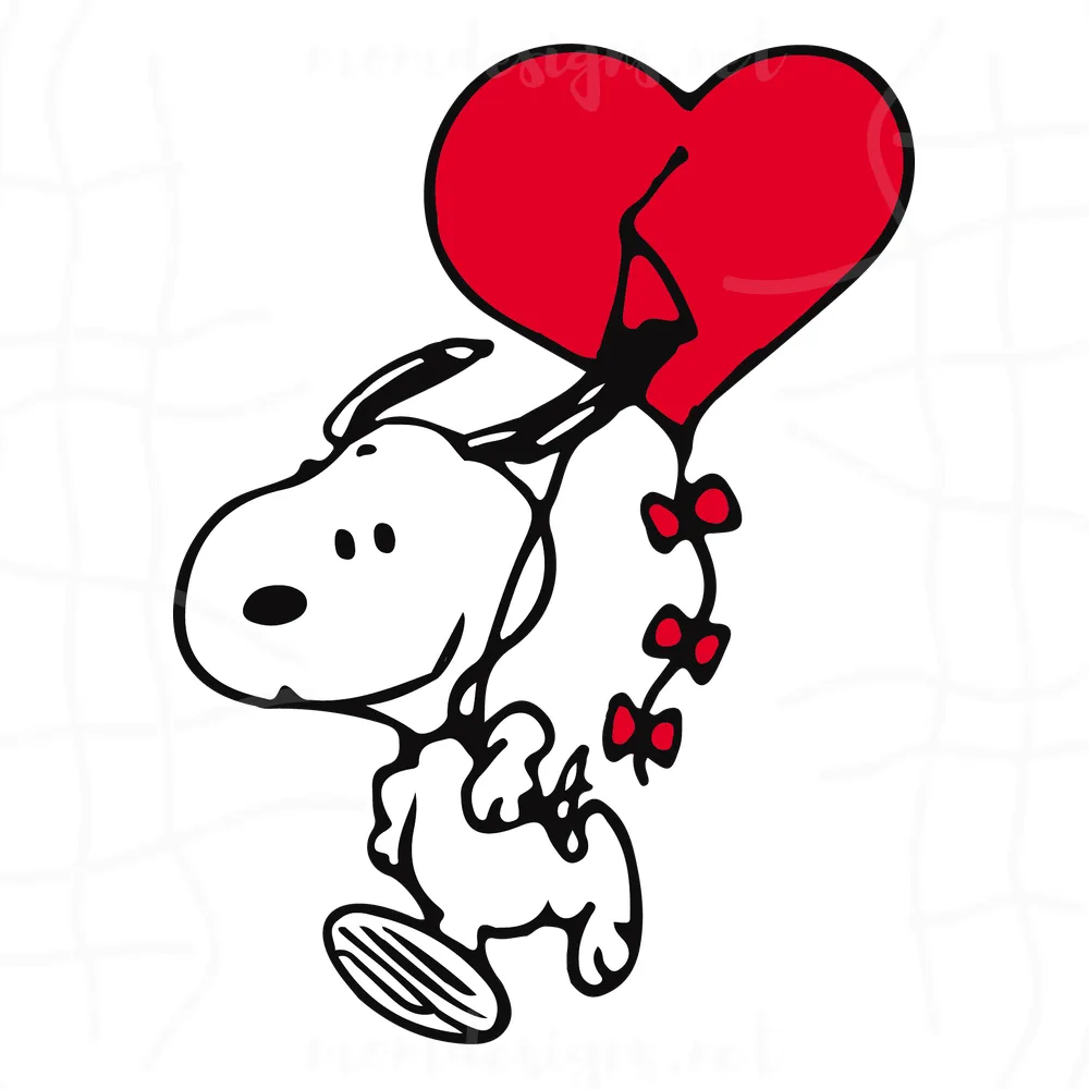 Snoopy Valentine Svg, Snoopy Love Svg, Snoopy Heart Svg, Snoopy Svg