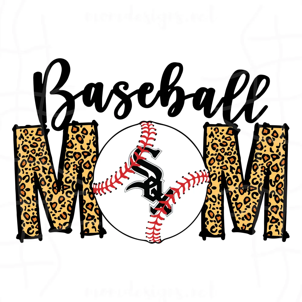 Chicago White Sox Baseball Mom Svg, Mlb Sport Svg, Chicago White Sox, White Sox Svg, White Sox Mom Svg, Baseball Mom Svg