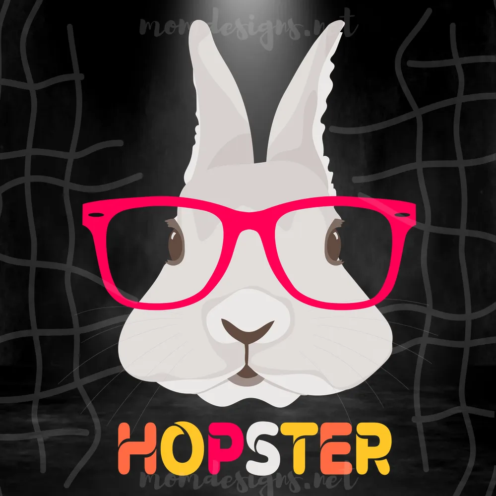 Funny Hopster Easter Bunny SVG PNG