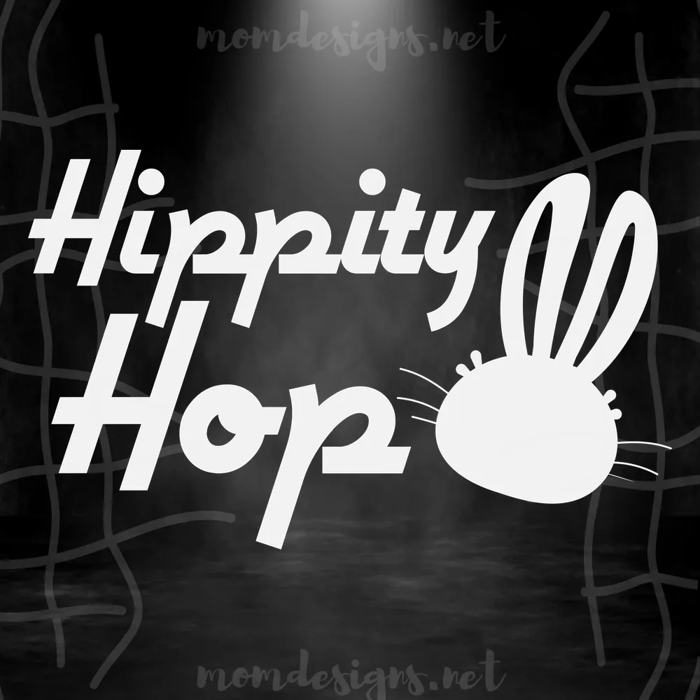 Hippity Hop Svg, Easter Bunny Svg, Funny Easter Day Svg, Cute Easter Svg