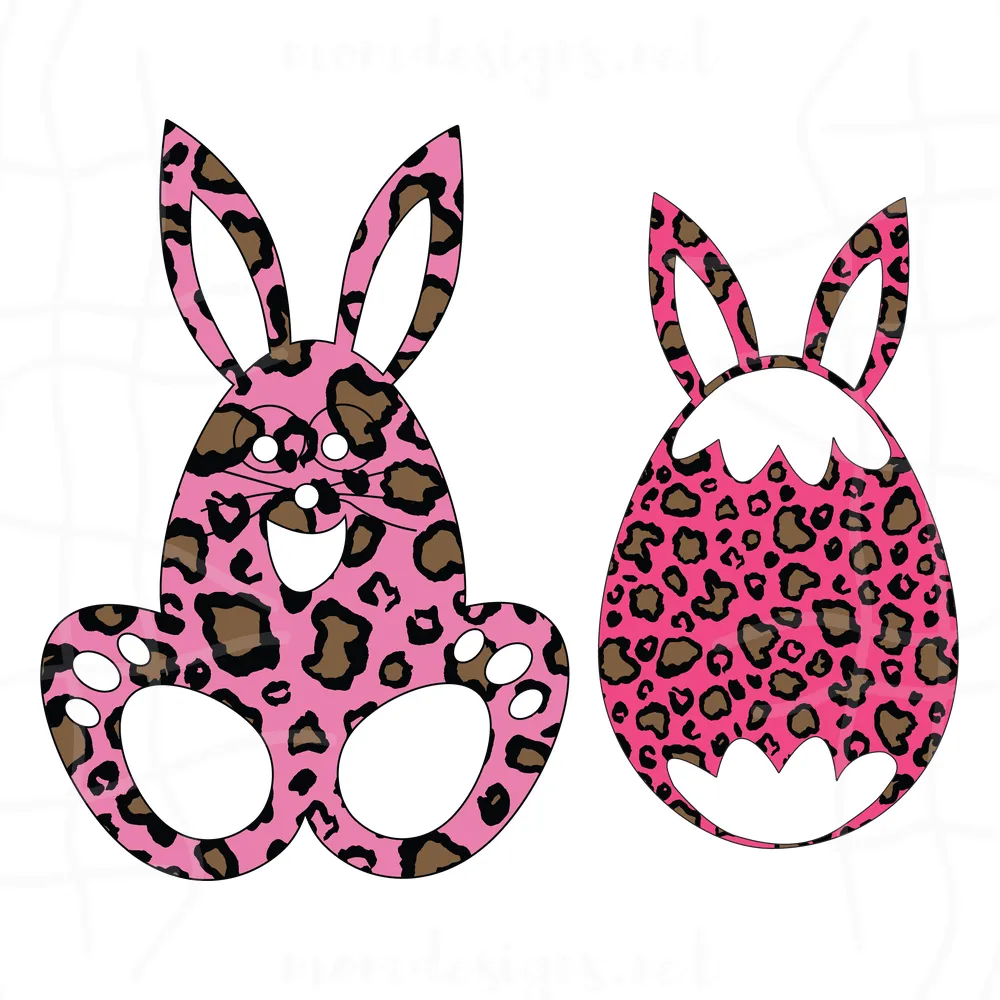 Leopard Easter Bunny Leopard Easter Egg SVG PNG
